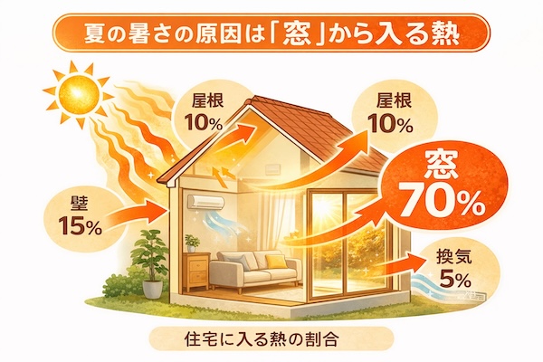 暑さの原因 窓 | MADOショップ平塚真土店(株式会社 小林建窓)